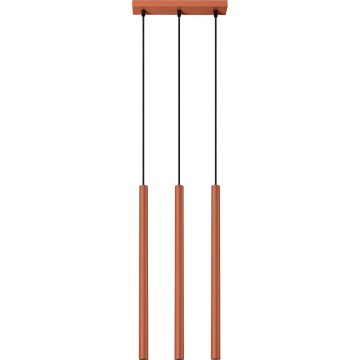 Lampadario a sospensione con filo PASTELO 3xG9/8W/230V rosso