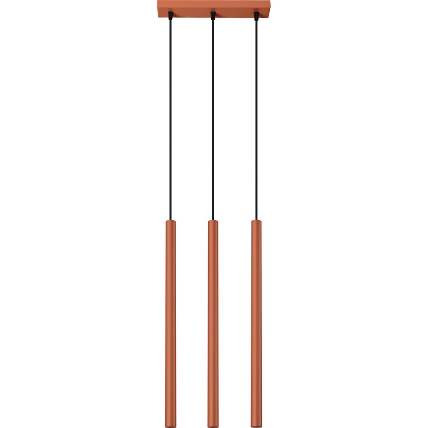 Lampadario a sospensione con filo PASTELO 3xG9/8W/230V rosso