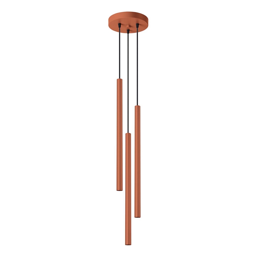 Lampadario a sospensione con filo PASTELO 3xG9/8W/230V rosso