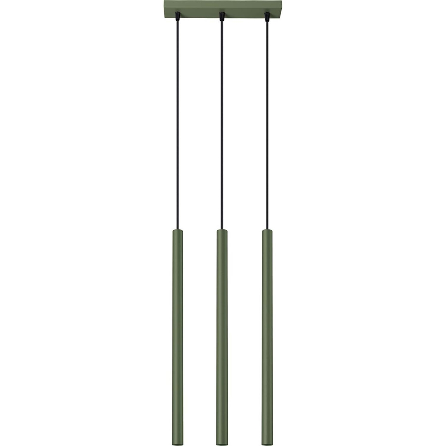Lampadario a sospensione con filo PASTELO 3xG9/8W/230V verde