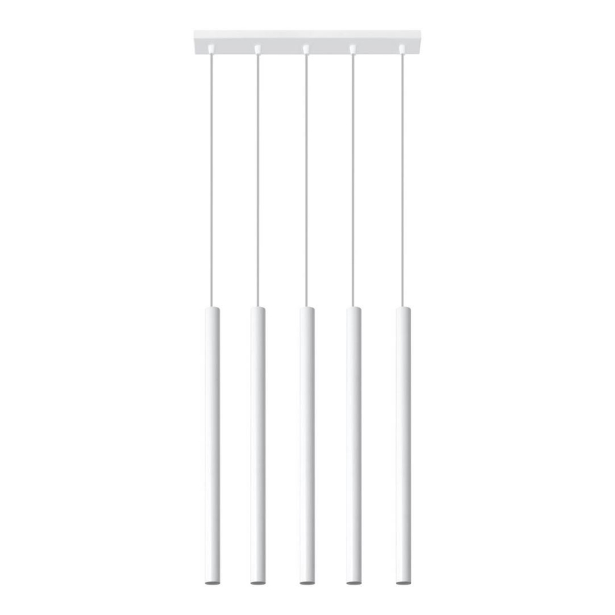 Lampadario a sospensione con filo PASTELO 5xG9/8W/230V bianco