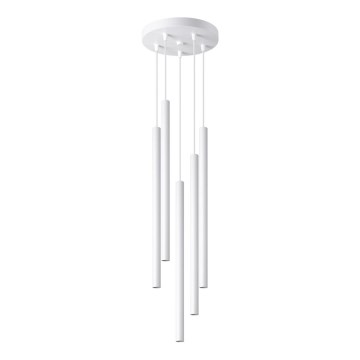 Lampadario a sospensione con filo PASTELO 5xG9/8W/230V bianco