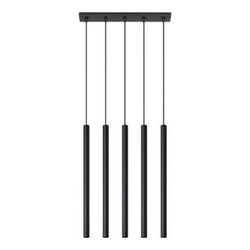 Lampadario a sospensione con filo PASTELO 5xG9/8W/230V nero