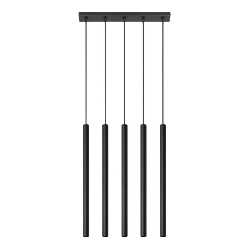 Lampadario a sospensione con filo PASTELO 5xG9/8W/230V nero