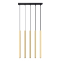 Lampadario a sospensione con filo PASTELO 5xG9/8W/230V oro