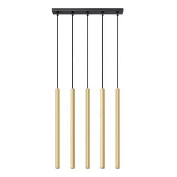 Lampadario a sospensione con filo PASTELO 5xG9/8W/230V oro