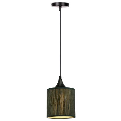 Lampadario a sospensione con filo PATTI 1xE27/60W/230V diametro 15 cm verde