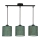 Lampadario a sospensione con filo PATTI 3xE27/60W/230V verde