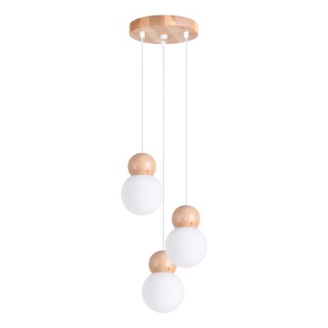 Lampadario a sospensione con filo PEKKA 3xG9/8W/230V bianco