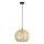 Lampadario a sospensione con filo PELO 1xE27/40W/230V diametro 30 cm rattan