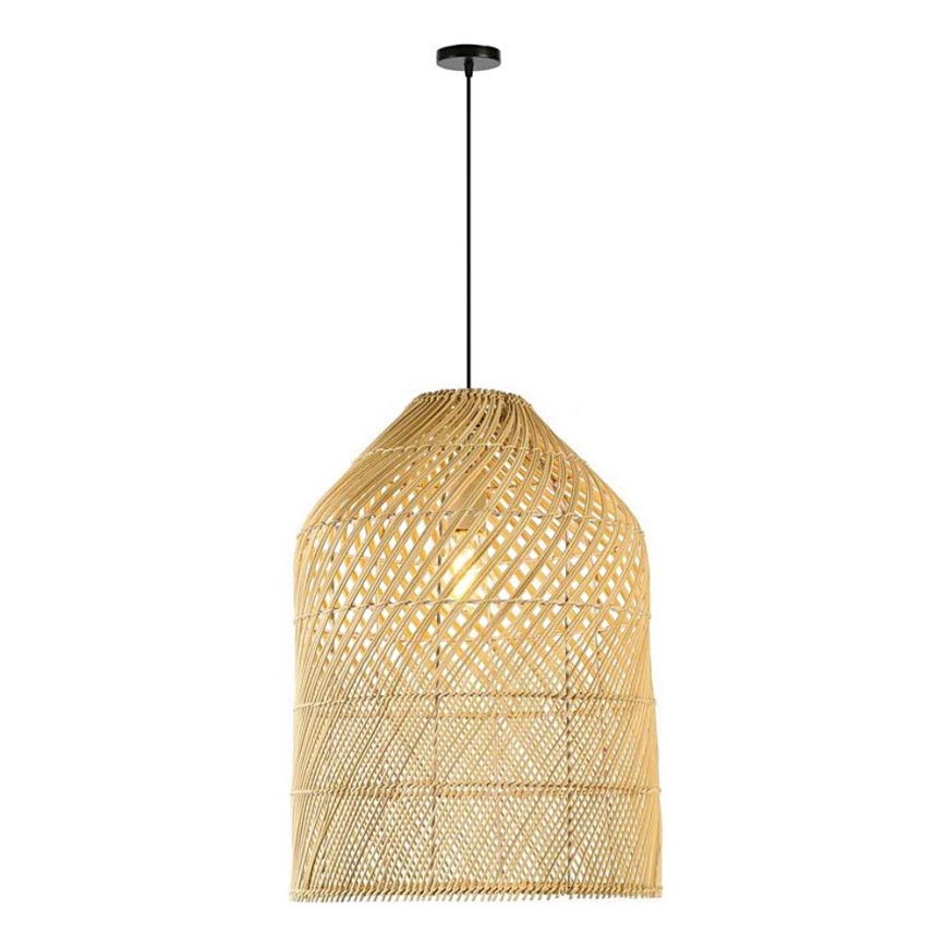 Lampadario a sospensione con filo PELO 1xE27/40W/230V diametro 35 cm rattan
