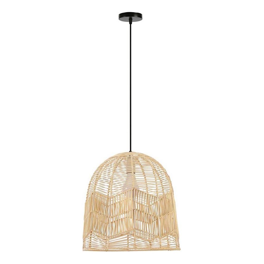 Lampadario a sospensione con filo PELO 1xE27/40W/230V diametro 40 cm rattan