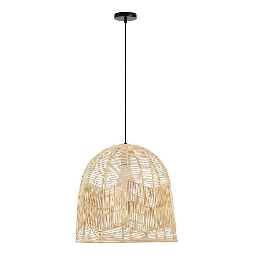 Lampadario a sospensione con filo PELO 1xE27/40W/230V diametro 50 cm rattan