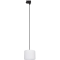 Lampadario a sospensione con filo per sistema a binario trifase TRACER 1xE27/15W/230V diametro 20 cm nero/bianco