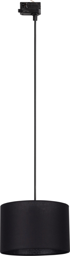 Lampadario a sospensione con filo per sistema a binario trifase TRACER 1xE27/15W/230V diametro 30 cm nero