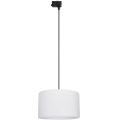 Lampadario a sospensione con filo per sistema a binario trifase TRACER 1xE27/15W/230V diametro 38 cm nero/bianco