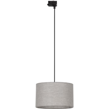 Lampadario a sospensione con filo per sistema a binario trifase TRACER 1xE27/15W/230V diametro 38 cm nero/grigio