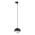 Lampadario a sospensione con filo per sistema ferroviario monofase BONO 1xG9/8W/230V nero