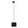 Lampadario a sospensione con filo per sistema ferroviario monofase TRACER 1xE27/15W/230V diametro 20 cm nero