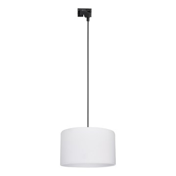 Lampadario a sospensione con filo per sistema ferroviario monofase TRACER 1xE27/15W/230V diametro 38 cm nero/bianco
