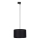 Lampadario a sospensione con filo per sistema ferroviario monofase TRACER 1xE27/15W/230V diametro 38 cm nero