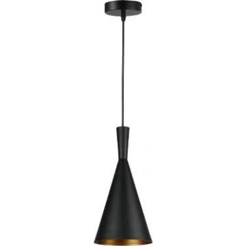 Lampadario a sospensione con filo PINIO 1xE27/60W/230V diametro 19 cm nero