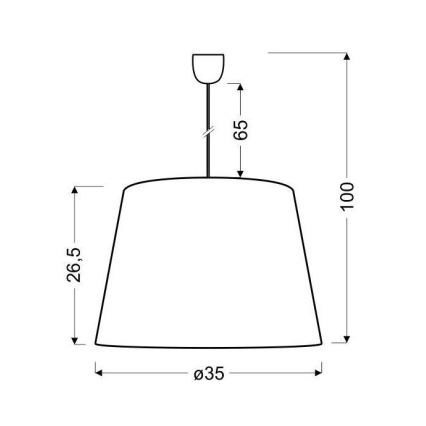 Lampadario a sospensione con filo PLATINO 1xE27/60W/230V