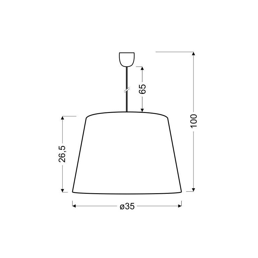 Lampadario a sospensione con filo PLATINO 1xE27/60W/230V