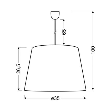 Lampadario a sospensione con filo PLATINO 1xE27/60W/230V