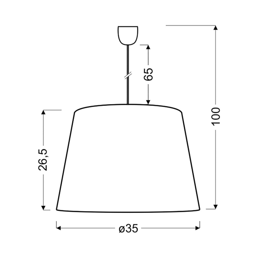 Lampadario a sospensione con filo PLATINO 1xE27/60W/230V