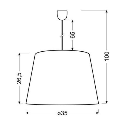 Lampadario a sospensione con filo PLATINO 1xE27/60W/230V