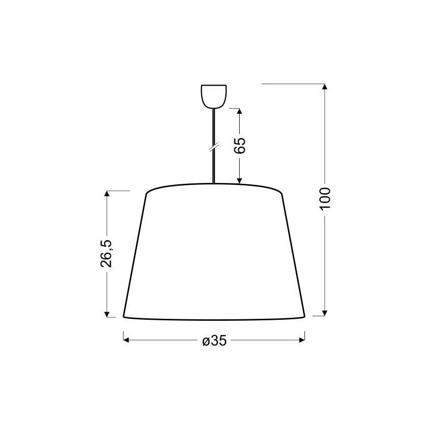 Lampadario a sospensione con filo PLATINO 1xE27/60W/230V