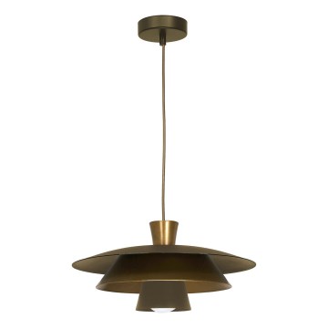 Lampadario a sospensione con filo PLATO 1xE27/15W/230V ottone/oro