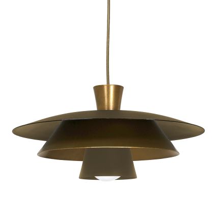 Lampadario a sospensione con filo PLATO 1xE27/15W/230V ottone/oro