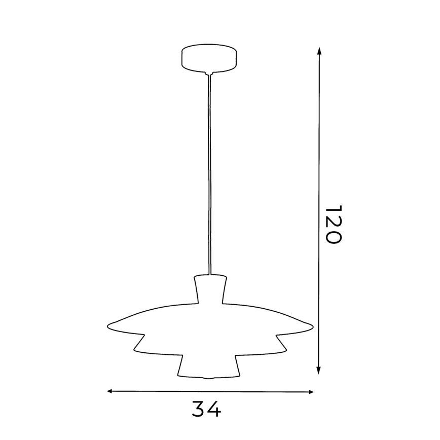 Lampadario a sospensione con filo PLATO 1xE27/60W/230V