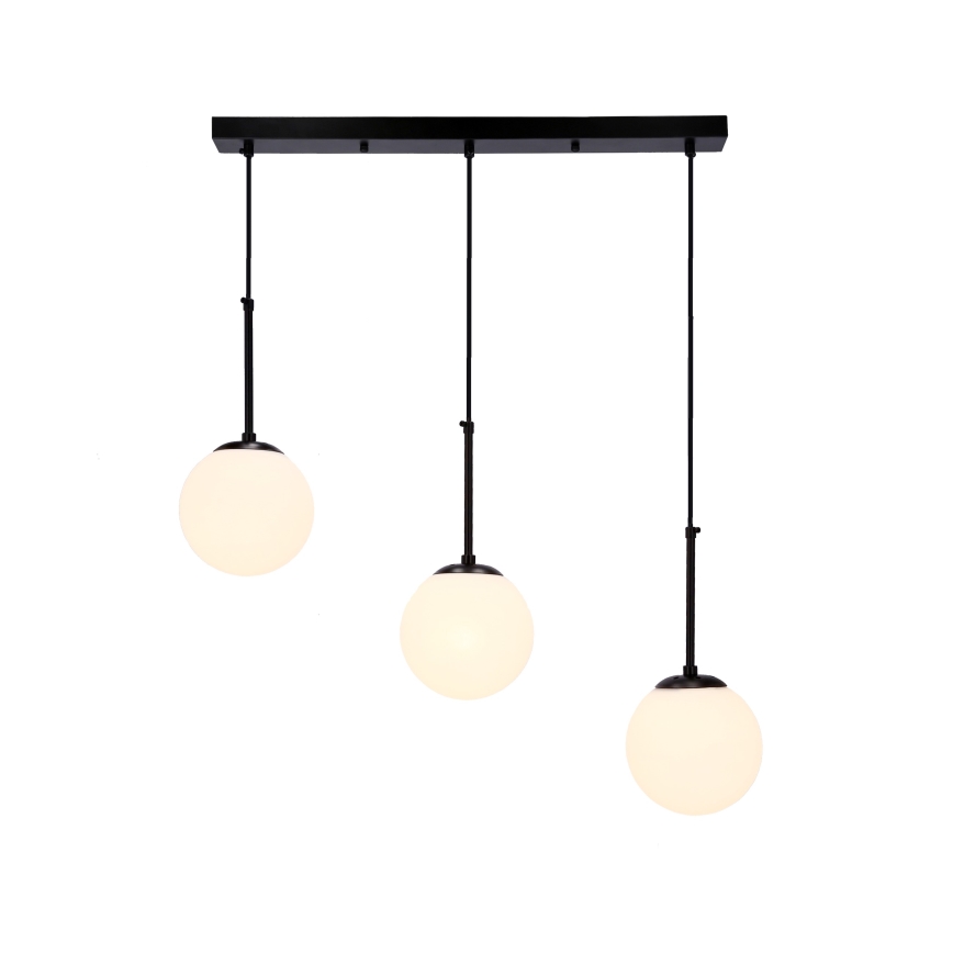 Lampadario a sospensione con filo POMPEI 3xE27/40W/230V nero