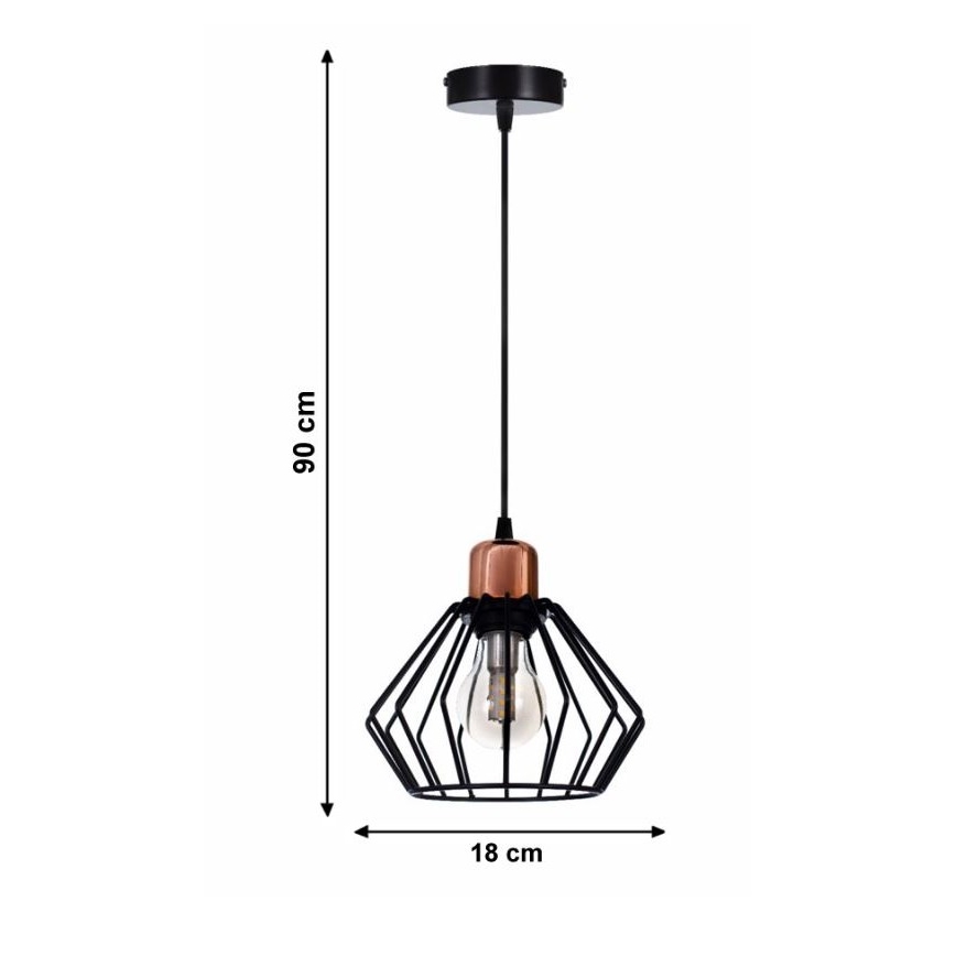 Lampadario a sospensione con filo PORTO 1xE27/40W/230V