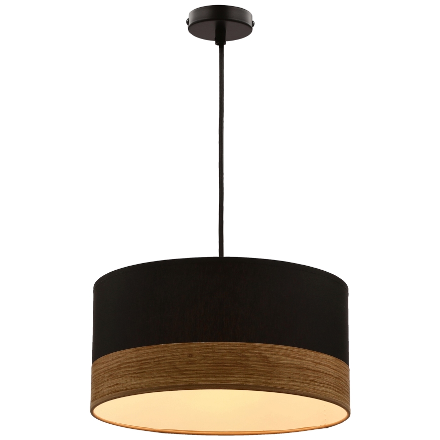 Lampadario a sospensione con filo PORTO 1xE27/60W/230V nero/marrone