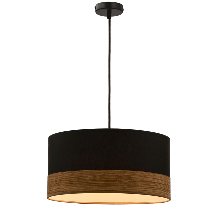 Lampadario a sospensione con filo PORTO 1xE27/60W/230V nero/marrone