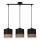 Lampadario a sospensione con filo PORTO 3xE27/60W/230V nero/marrone