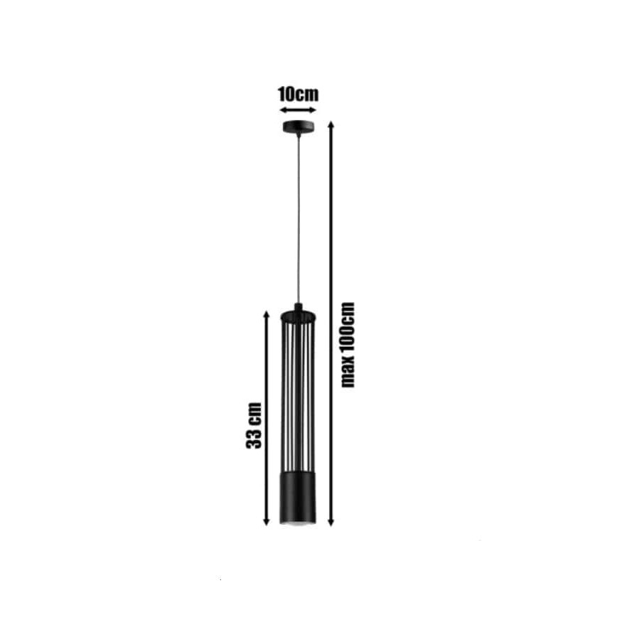 Lampadario a sospensione con filo PRESCOT 1xGU10/40W/230V nero