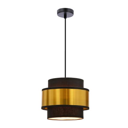 Lampadario a sospensione con filo PRESTIGE 1xE27/40W/230V oro/nero