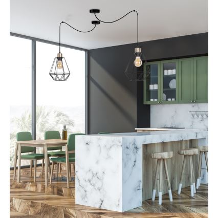 Lampadario a sospensione con filo PRIMO 1xE27/60W/230V ragno