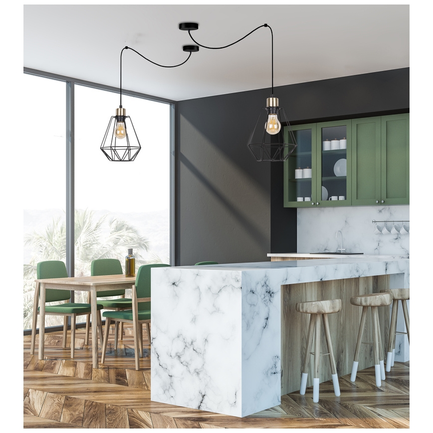 Lampadario a sospensione con filo PRIMO 1xE27/60W/230V ragno