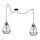 Lampadario a sospensione con filo PRIMO 2xE27/60W/230V ragno nero/oro