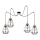 Lampadario a sospensione con filo PRIMO 4xE27/60W/230V ragno nero/oro