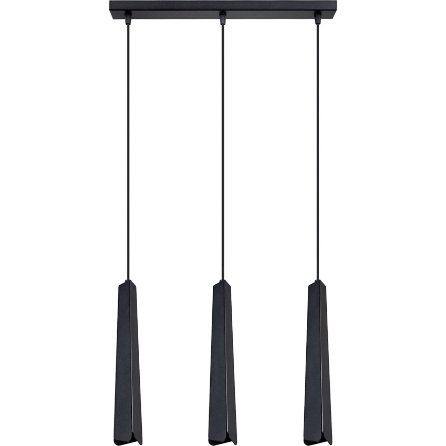 Lampadario a sospensione con filo PRYSM 3xG9/8W/230V nero