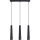 Lampadario a sospensione con filo PRYSM 3xG9/8W/230V nero