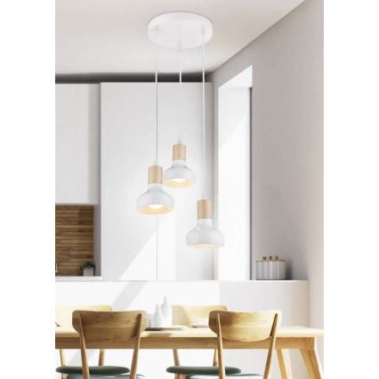 Lampadario a sospensione con filo PUERTO 3xE14/40W/230V