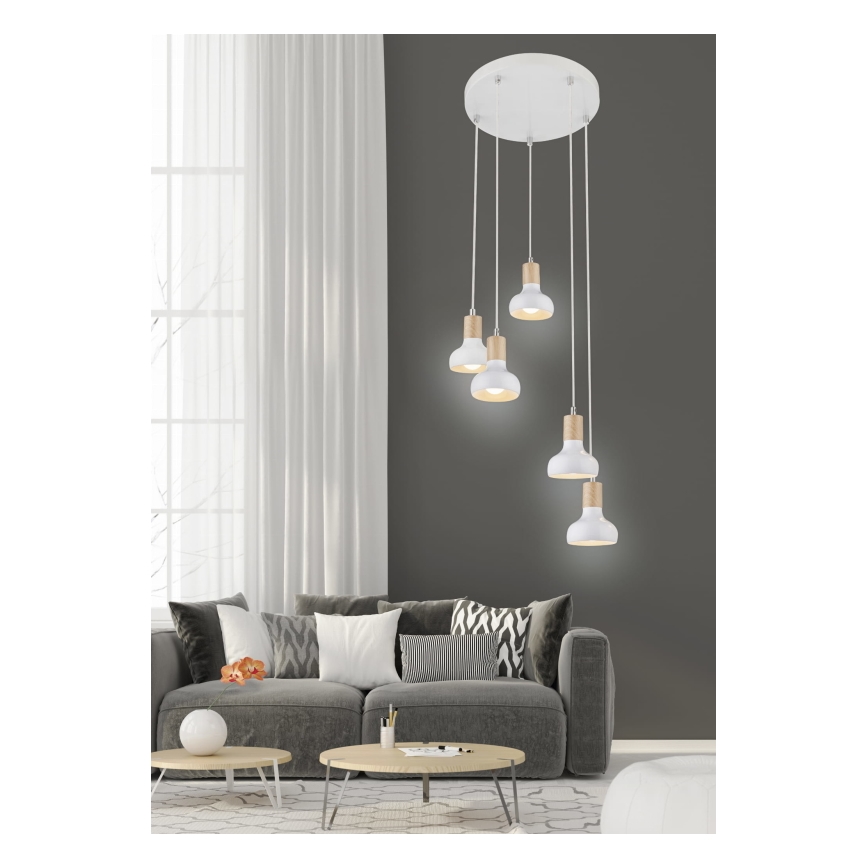 Lampadario a sospensione con filo PUERTO 5xE14/40W/230V